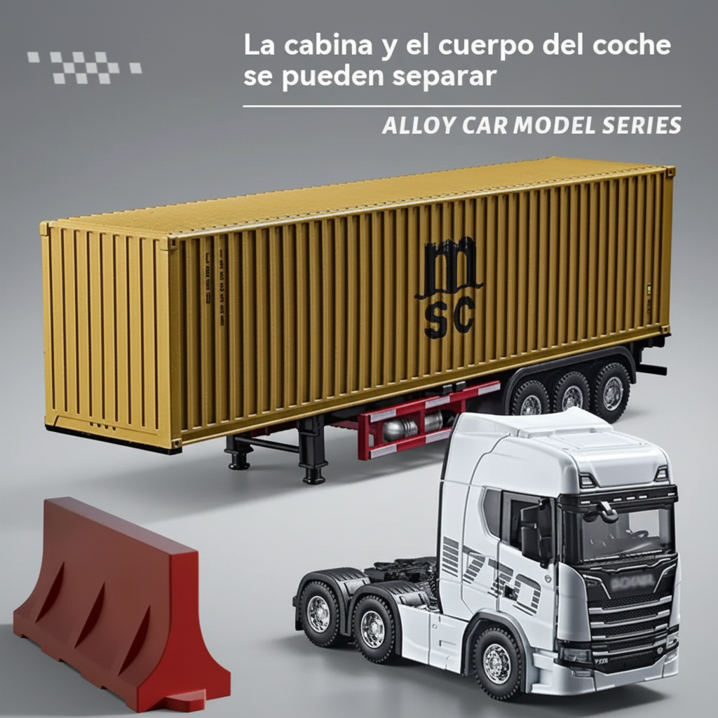 1:50 Diecast MSC Container Transport Truck