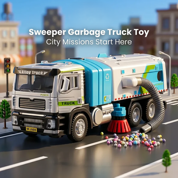 1:50 Diecast Urban Vacuum Cleaner Functional Truck