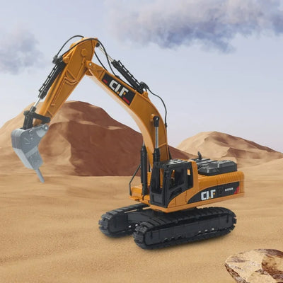 1:50 Diecast Hydraulic Excavator Model With Light