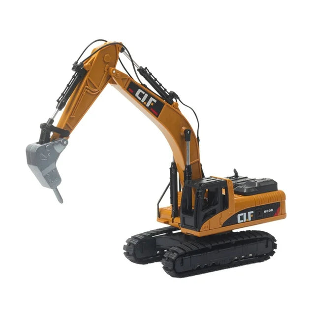 1:50 Diecast Hydraulic Excavator Model With Light
