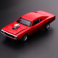 1:32 Diecast Dodge Charger With Acrylic Display Box - Red