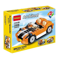 DIY 3in1 Sunset Speeder Lego Bricks Set - 119+Pcs