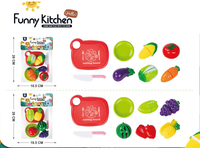 8Pcs Pretend Play Vegetable & Fruit Cutting Set