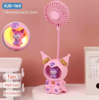 Kuromi Flexible Table Fan With Sharpener