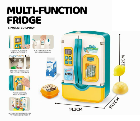 39Pcs Multi-functional Pretend Fridge With Spray