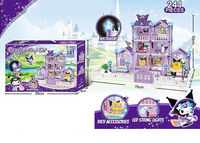 241Pcs DIY Kuromi Villa Doll House Play Set