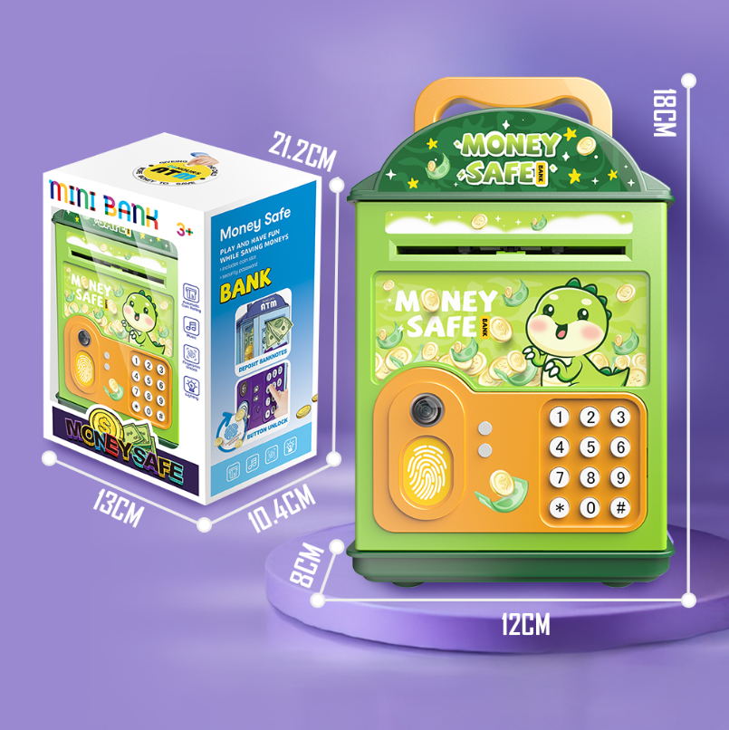 Dinosaur Face Recognition & Fingerprint Unlock ATM Machine