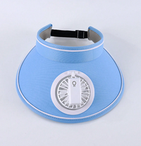 Rechargeable Rotating Fan Hat With Light