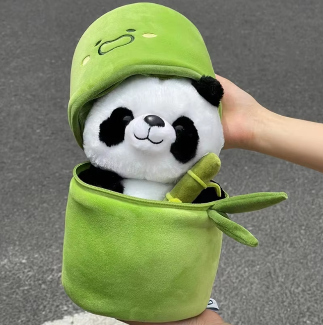 8* Inches Cute Stuff Bamboo Panda Pillow