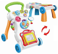 2in1 Multi-functional Baby Learning Musical Walker - Orange