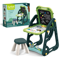 Thumbnail for Multi-functional Artistic Drawing Board With Stool - Green