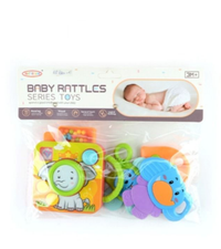 4Pcs Premium Baby Rattles Set