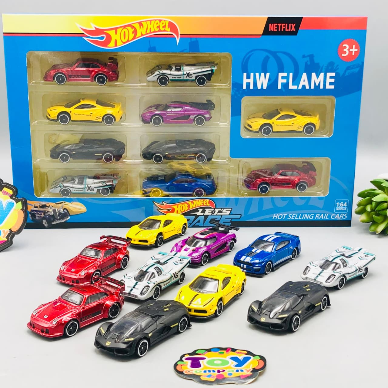 1:64 Hot Wheel Diecast Mini Inertial Cars - 10Pcs