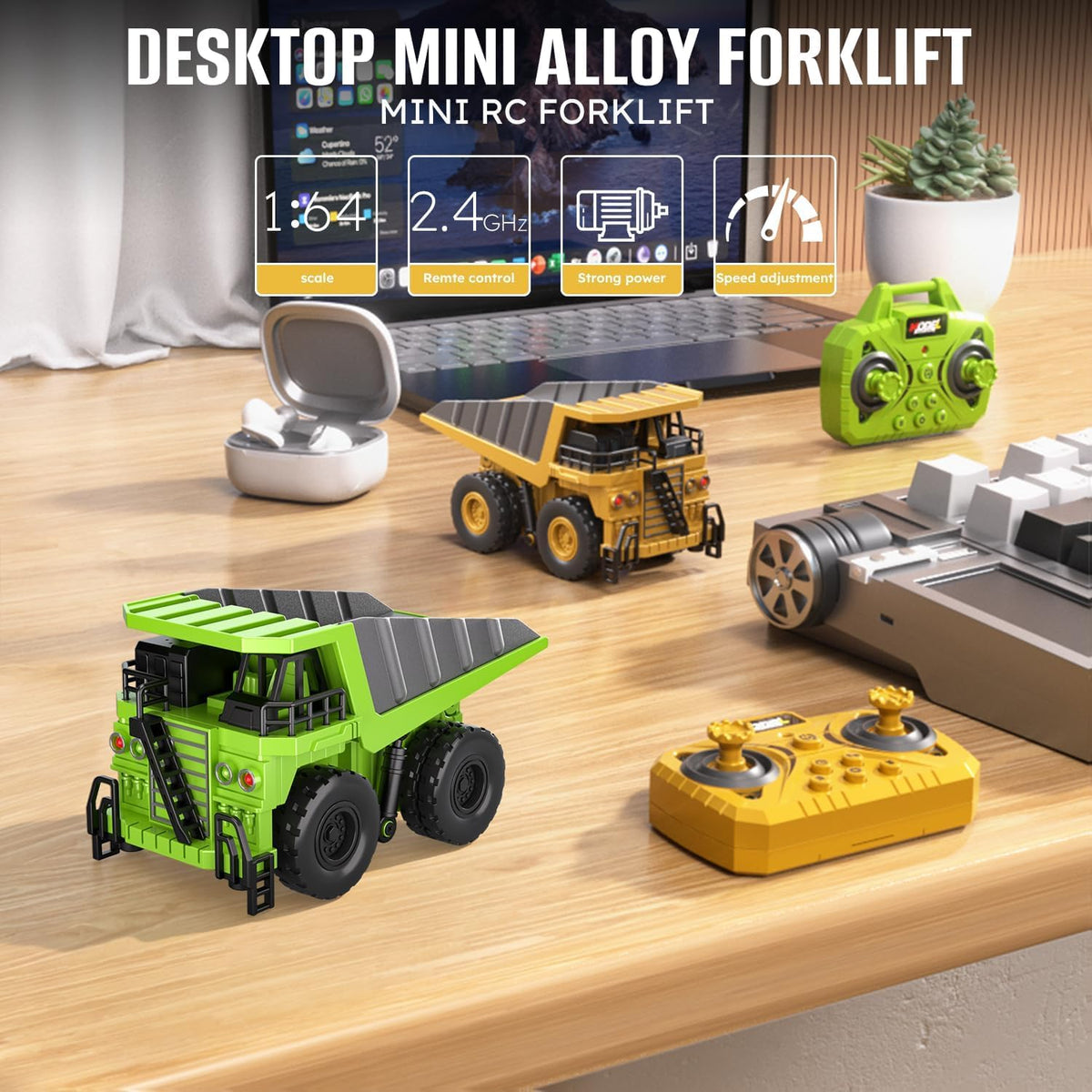 1:64 Remote & App Alloy Mini Dump Truck