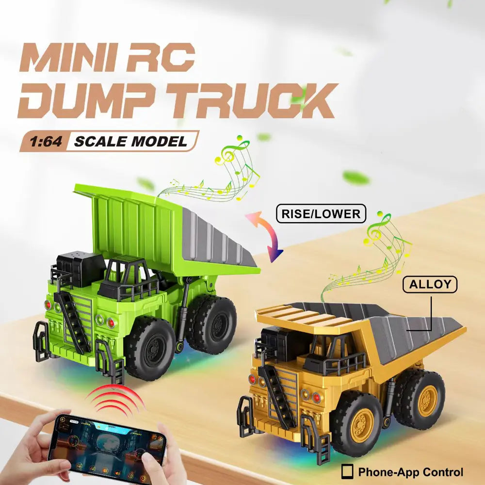 1:64 Remote & App Alloy Mini Dump Truck