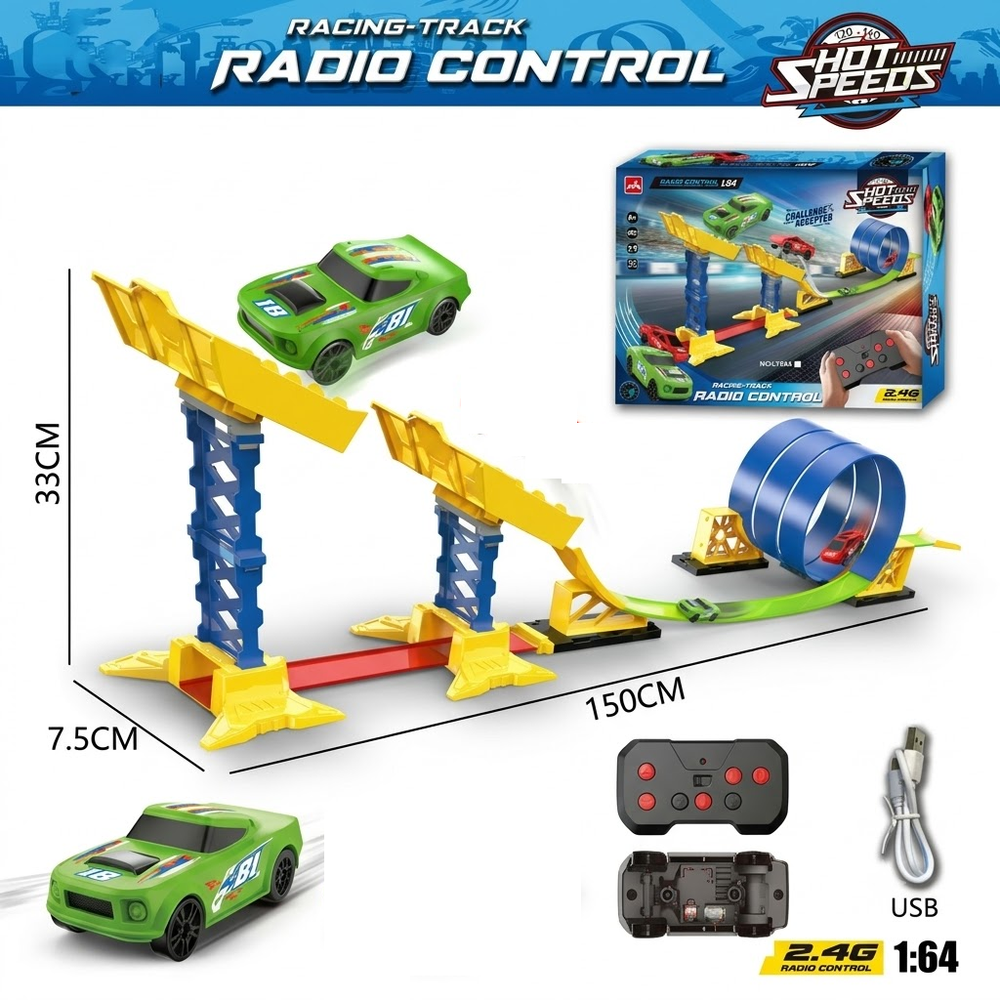 1:64 Remote Control Hot Speed Car Racing Track