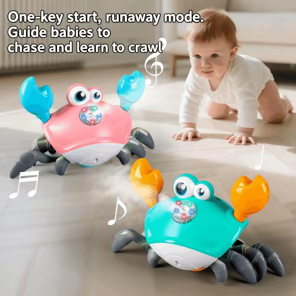 Electric Musical Crawling Crab With Smoke & Lights