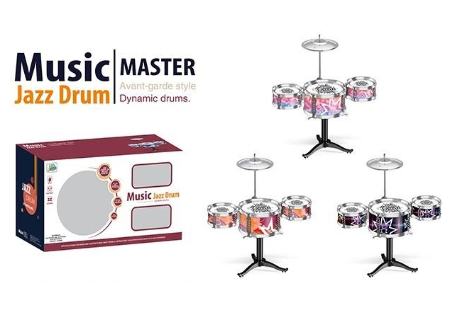 3Pcs Kids Mini Music Jazz Drums With Instrument