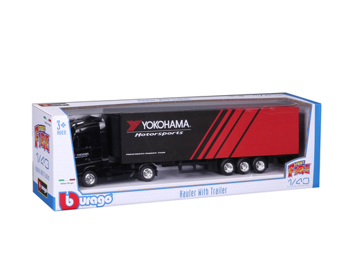 1:43 Bburago Street Fire Yokohama Hauler with Trailer