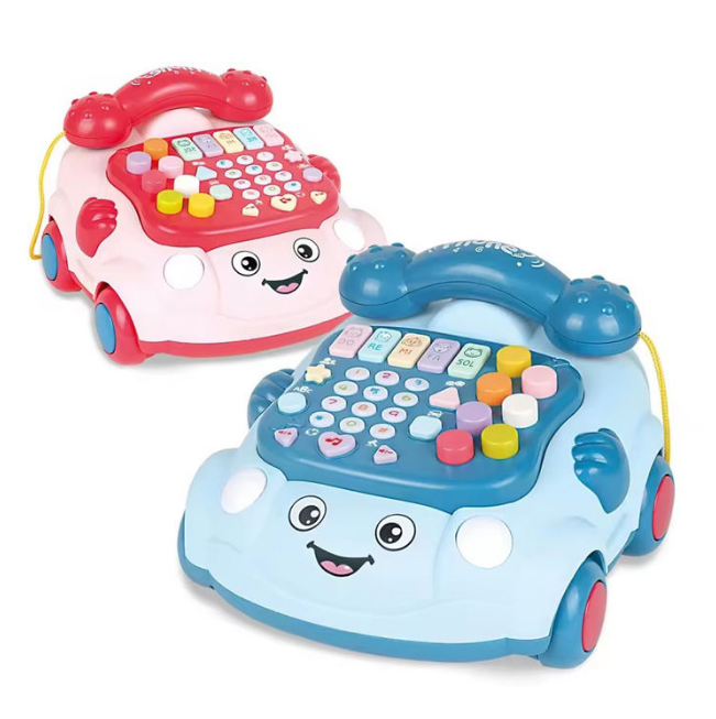 Kids Multi-functional Pull Along Musical Telephone