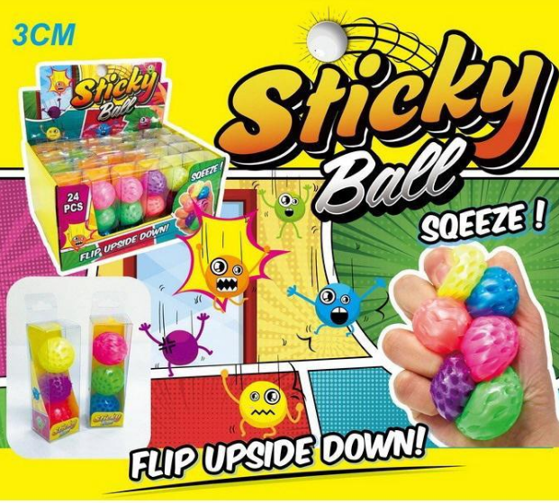 3Pcs Flip Upside Down Sticky Balls