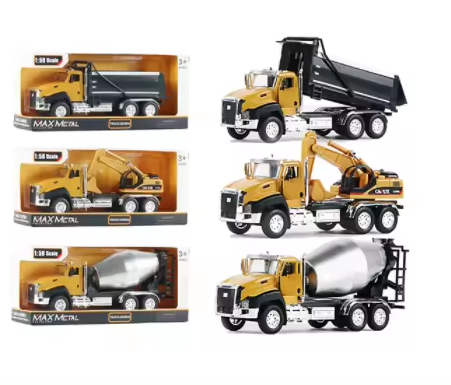 1Pc 1:50 Diecast Engineering Truck - Assortment