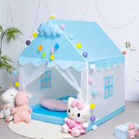 Kids Castle Play Tent House 125x98x130cm - Blue