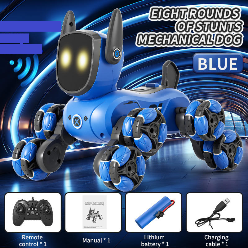 2.4G Mini RC 8 Wheels Stunt Robot Dog