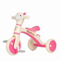 Thumbnail for Kids Alpaca Themed Ride-on Tricycle With Light & Music - Pink