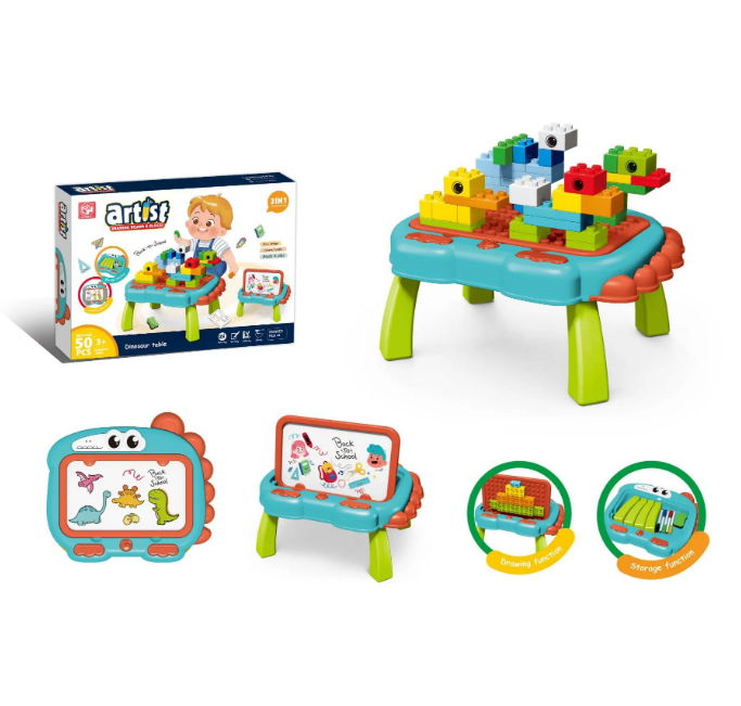 3in1 Artist Drawing & Building Blocks Table