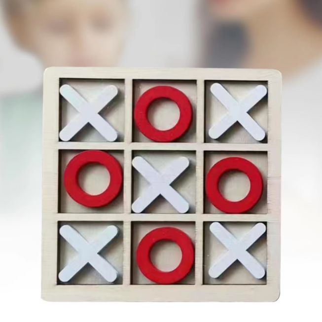 7* Inches Wooden Tic Tac Toe Game Board