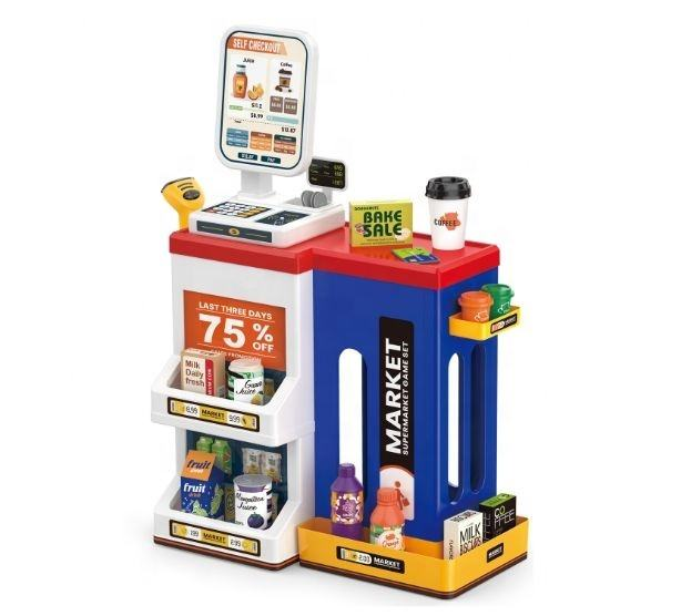 47Pcs Pretend Play Cash Register Super Market Toy