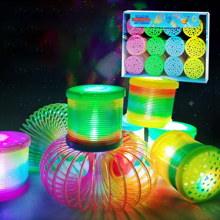 1Pcs Kids Magic Rainbow Spring With Light