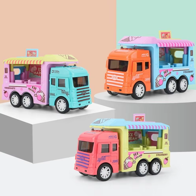 1Pc ABS Inertial Fun Dessert & Fast Food Selling Car Toy - Assortment