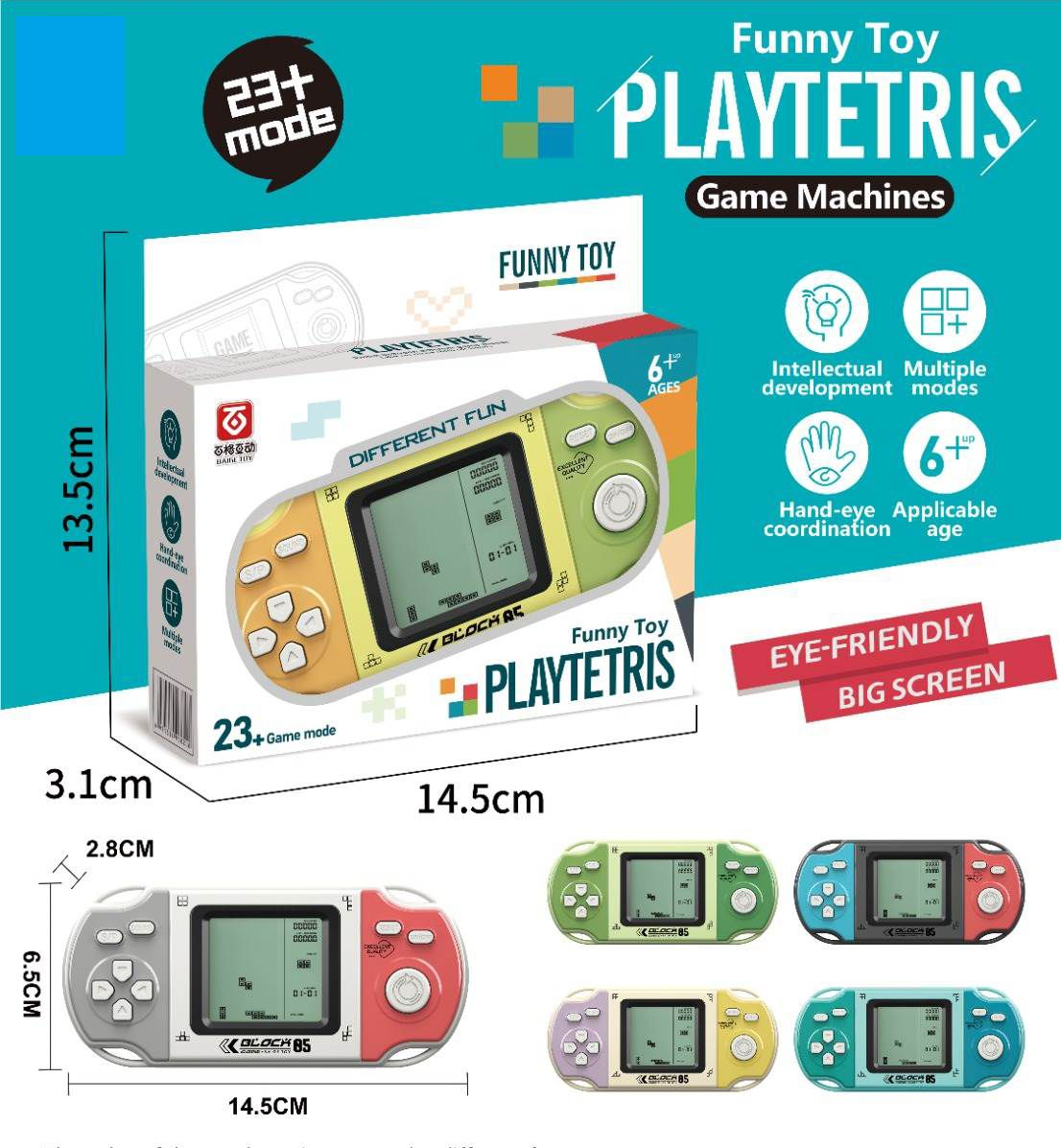 23+ Mode Joystick Tetris Console Game