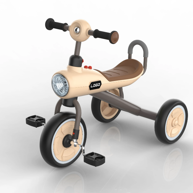 Kids Ride-on Tricycle With Light & Music - Beige