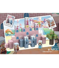 76Pcs 3D Magnetic Cube Fantasy Castle Blocks