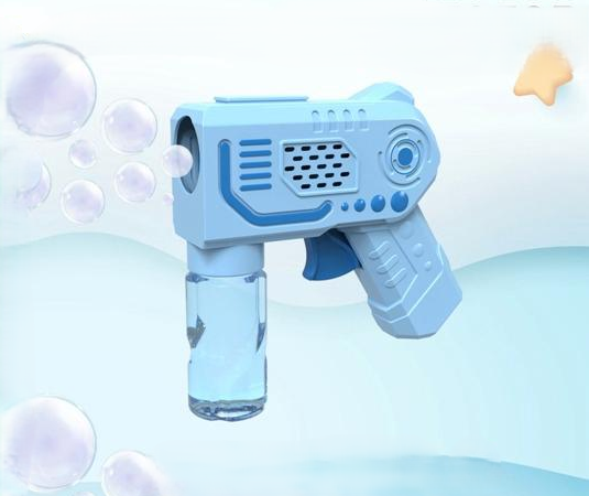 Manual Cute Mini Colorful Bubble Gun - Blue