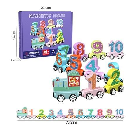 Magnetic Number Digital Train With Engine 1-10