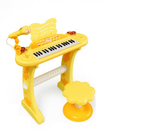 Multi-functional Electronic Musical Piano With Mic & Stool - Yellow