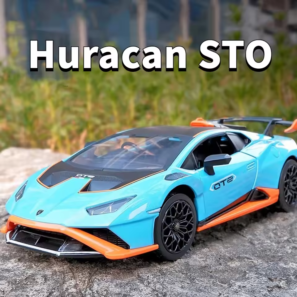 1:24 Diecast Lamborghini Huracan STO Model With Acrylic Box