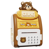 Kids Bear Fingerprint & Password Unlock ATM Machine