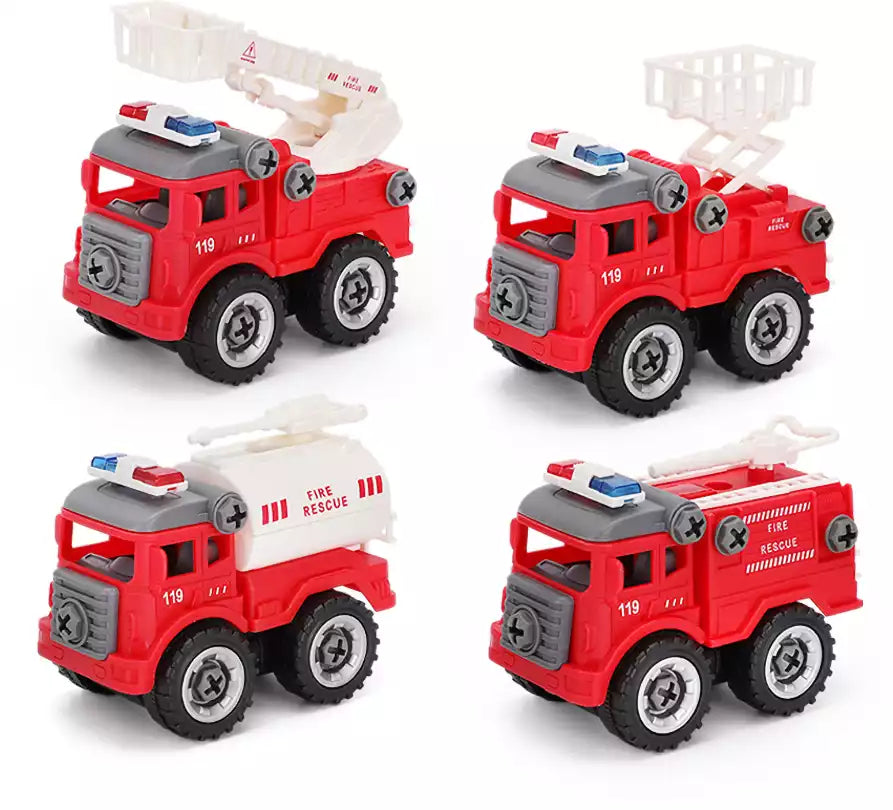 DIY 4Pcs Fire Rescue Screw Vehicle
