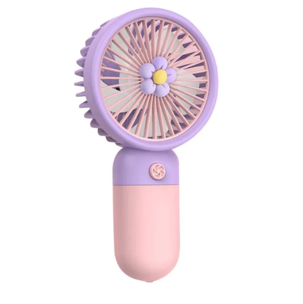 Mini Flower Design Handheld & Desktop Fan With USB