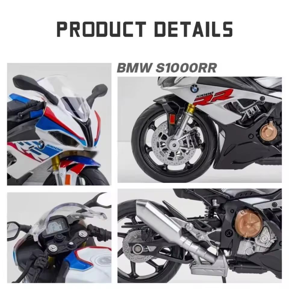 1:12 Diecast BMW S1000RR Model Bike