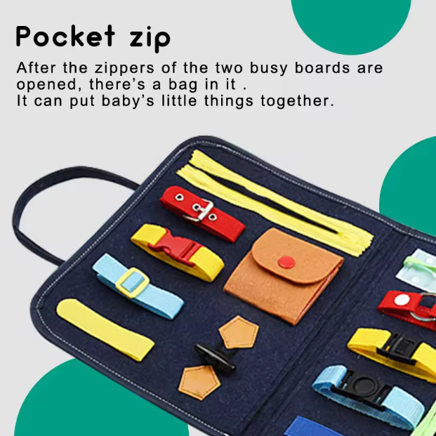 Multi-functional Toddlers Basic Skills Busy Bag