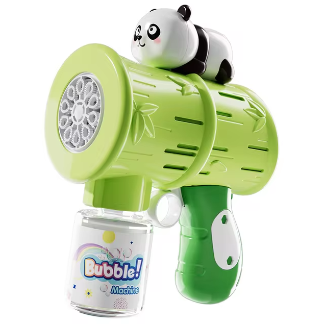 Battery Operated Panda Bubble Gun With Lights