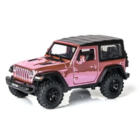 1:32 Diecast Rubicon Jeep With Acrylic Display Box - Metallic Pink
