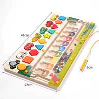 Multi-functional Wooden Magnetic Maze Game Board