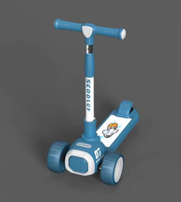 3 Wheels Adjustable Height Kids Scooter - Sky Blue